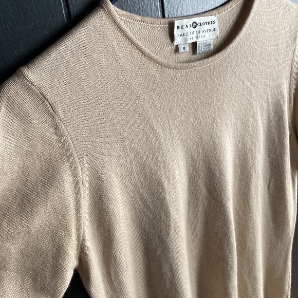 Sak’s Fifth Avenue Crème Silk Cashmere Sweater&Cardigan Set Belford Petite Small - Picture 12 of 12